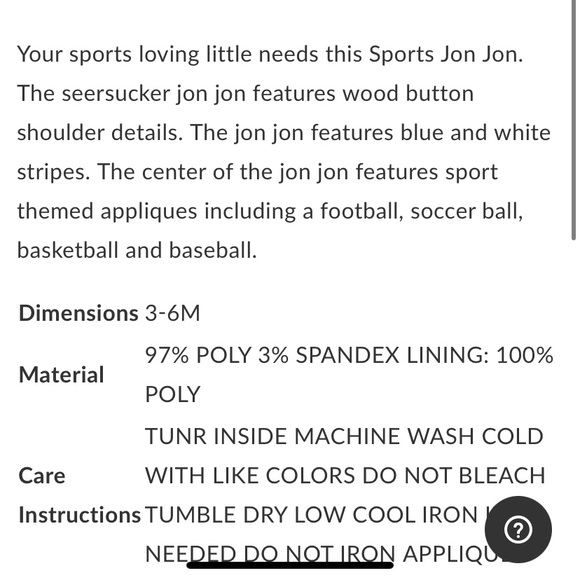 Mudpie Football Jon Jon size 0-6 months - Picture 6 of 6